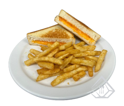 Grilled Cheese Sandwich and Fries
